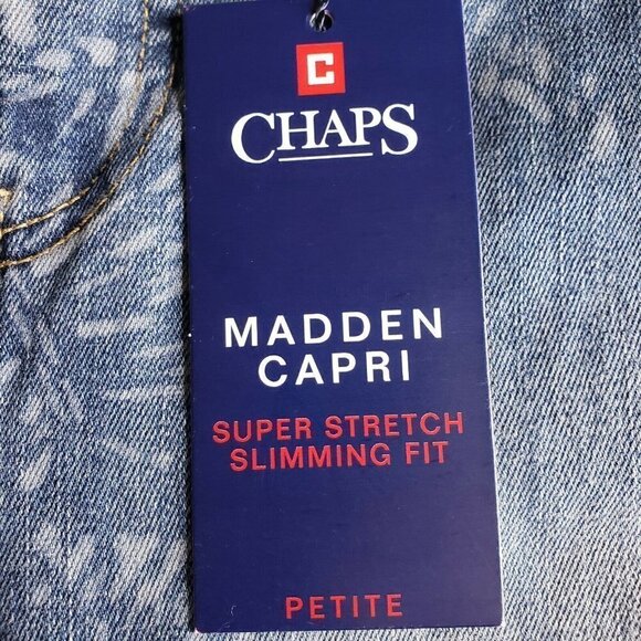 Chaps Madden Capri Jeans Size 10P 30X20 Super Stretch Slimming Beach View - Picture 4 of 10